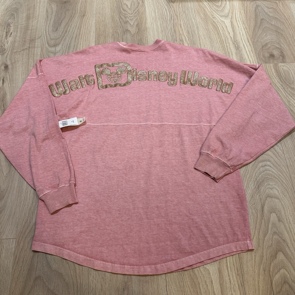 NWT EUC Walt Disney World Spirit Jersey - Metalic Gold Sz M Official Merchandise